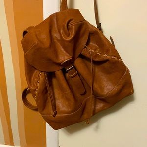Sundance leather back pack